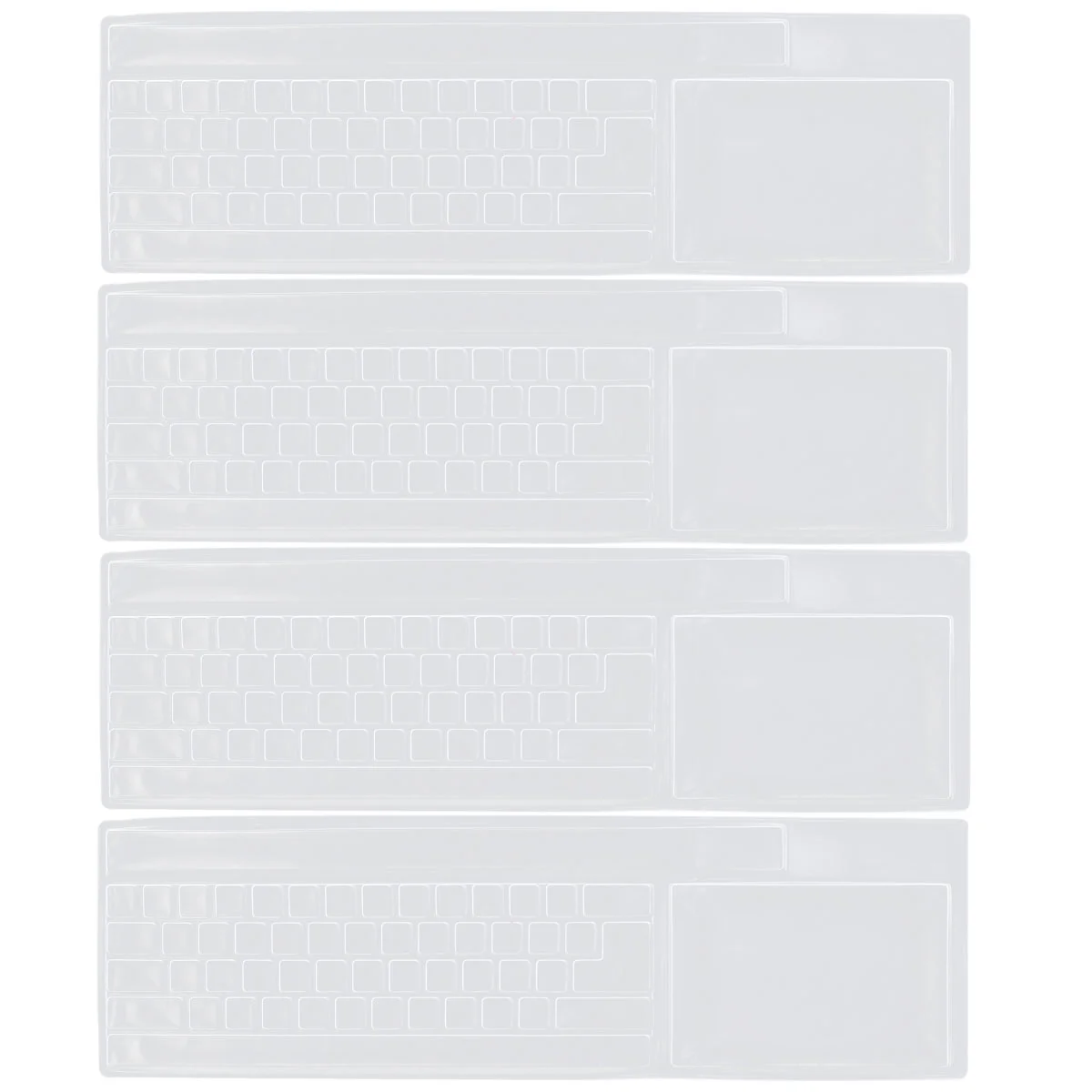 

4pcs Transparent Keyboard Protector Keyboard Film for Net Bar Home School