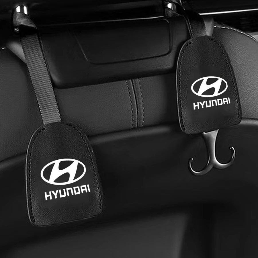 

2PCS Universal Car Seat Back Hook Leather Portable Hanger Holder Interior Accessories For Hyundai Sonata Elantra Tucson Creta I3