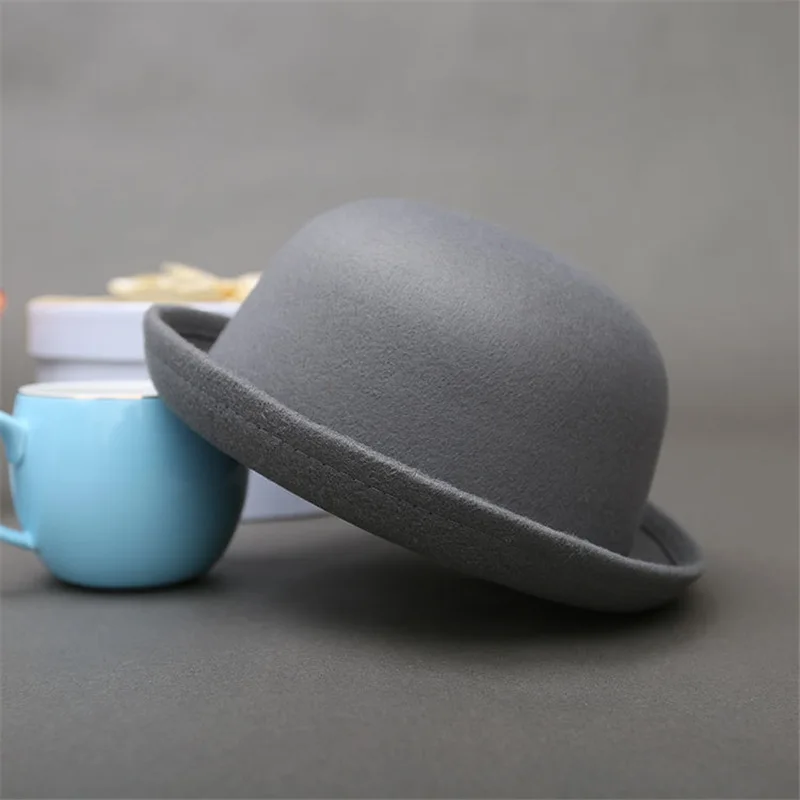 Fashion Parent-child bowler hat Jazz Hat Fedoras Chapeau Fedora hats for Children formal cap images - 6