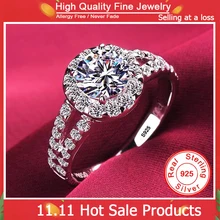 Never Fade 100% Original Tibetan Silver Ring Inlay Natural Zirconia Stone Luxury White Gold Plated Wedding Band For Women Gift