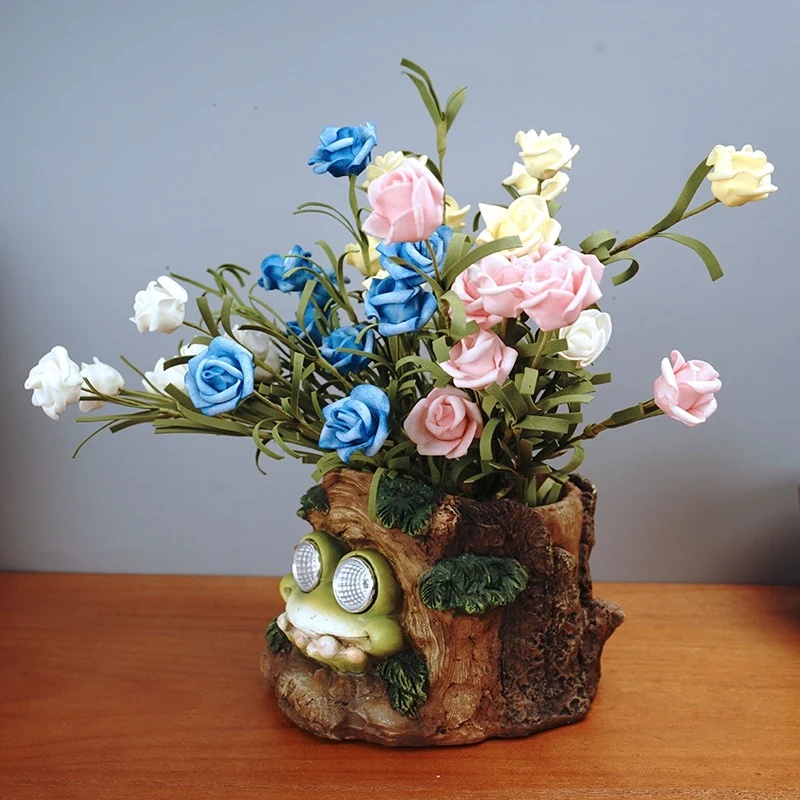 

Frog Garden Decor Solar Frog Light Figurines Frog Shaped Statue Lantern Yard Art Spring Fall Winter Decor For Patio