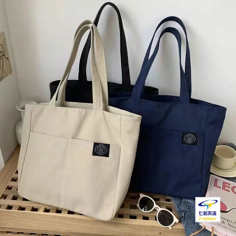 

Canvas Bags for Women Shoulder Bag Teenager Girl Schoolbag Large Capacity Handbag Eco Reusable Grocery Tote Shopping Bags Bolsas