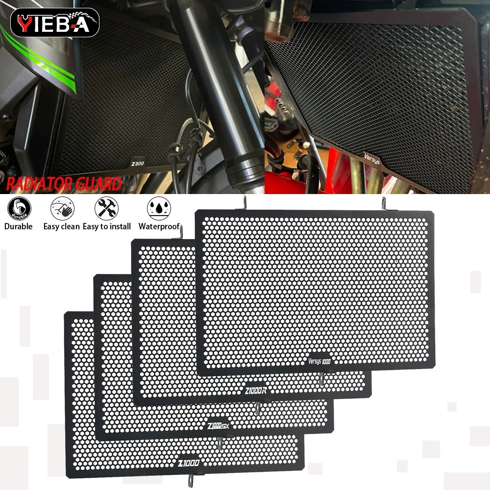 Фото ДЛЯ KAWASAKI Z800 Z750 Z1000 Z1000SX Versys 1000 Versys 1100 Ninja 1000SX 2007-2026 аксессуары для мотоциклов защита радиатора №1