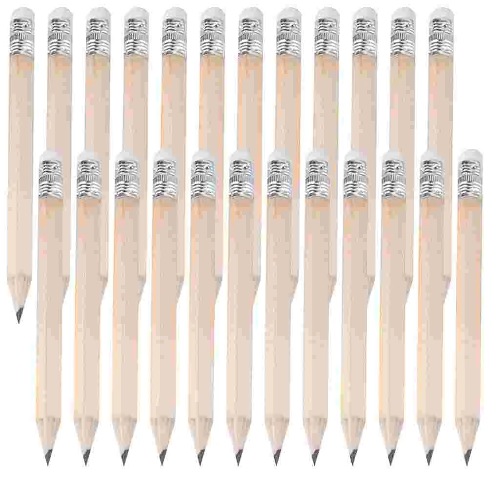 

60Pcs Short Writing Pencils Kids Writing Pencils Log Short Pencils Erasable Short Pencils
