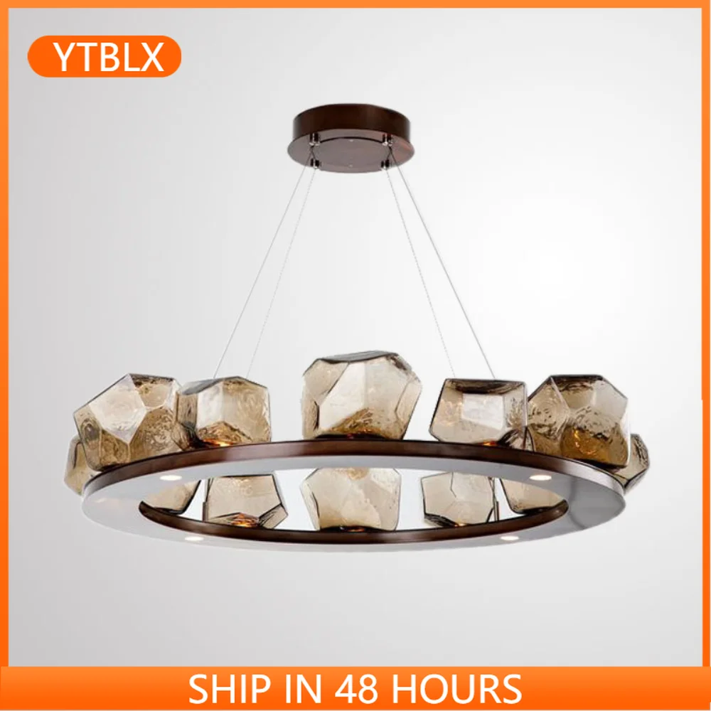 

Postmodern LED Glass pendant lamps living room suspended lighting Novelty home deco fixtures bedroom hanging lights Nordic style