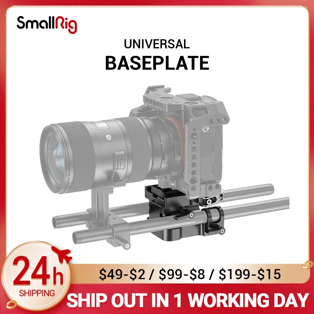 

SmallRig DSLR Camera Rig Universal 15mm Rail Support System With Quick Release Arca Plate High Adjustable 2092