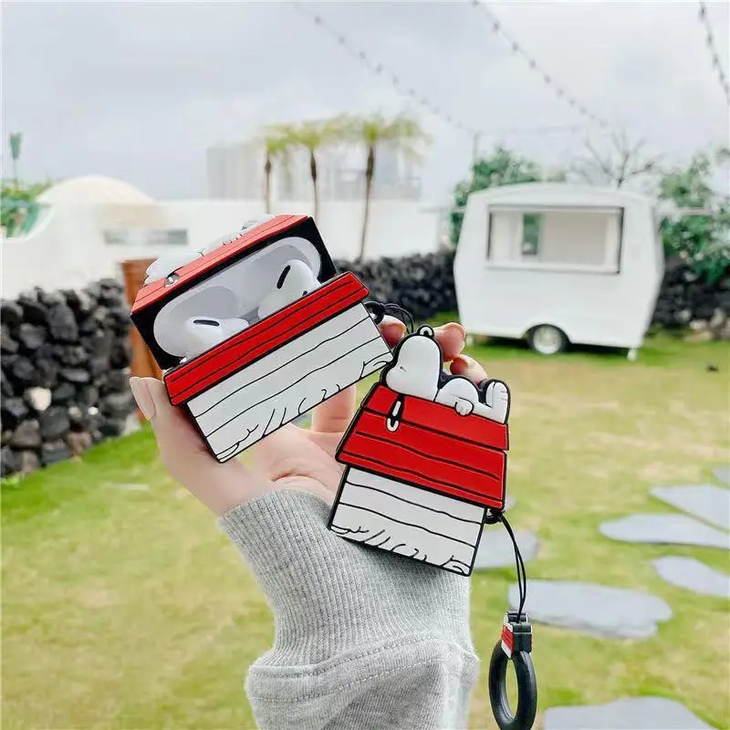 Симпатичные кавайные наушники Snoopy оригинальный дизайн дома Airpod для девочек