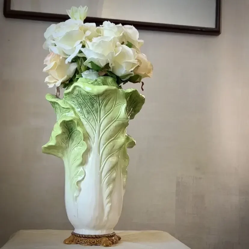 Китайская ваза для цветов капусты керамический садовый горшок домашний декор