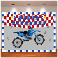 Motorcycle Photography Backdrop Birthday Stripes Background Theme Party Wallpaper Photo Booth Props Banner Poster