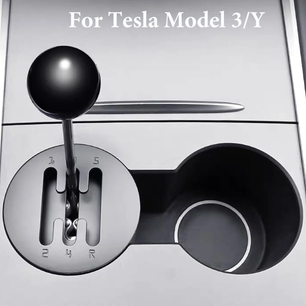 

Рычаг переключения передач для Tesla Model 3 Y, ручной рычаг переключения передач, украшение для чашки воды, аксессуары-модификации для автомобиля Высокое качество