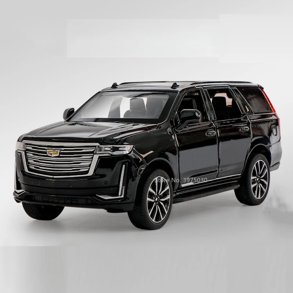 

1/32 Escalade SUV Metal Diecast Car Model Toys Zinc Alloy Toy Simulation Offroad Vehicles Sound And Light Gift For Kids