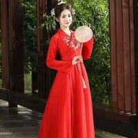 chinese hanfu for women fairy princess dresses costume ladies chinese traditional dress autumn and winter girls red outfit