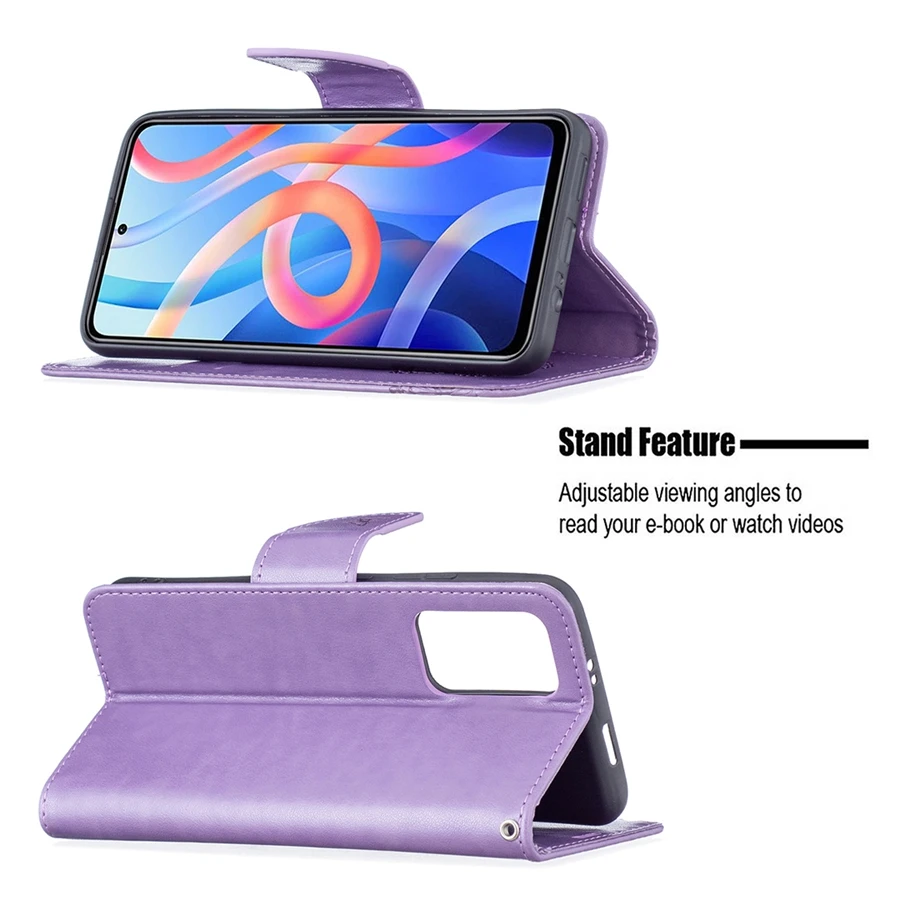 Wallet Butterfly Flower Case For Xiaomi 11 Lite Poco X3 Pro M4 Pro Redmi 10 9 9A 9C 9T Note 11 11S 11T 11 Pro 10 10S 10 Pro 9Pro