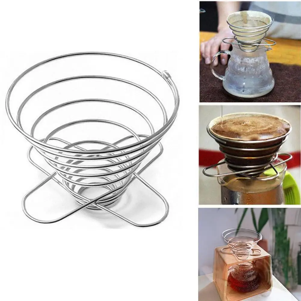 

Reusable Steel Coffee Dripper Reusable Coffee Coffee Paperless Maker Dripper Permanent Coffee Filter pour Over Ba I8X0