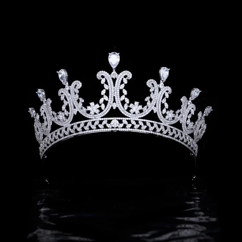 

Queen Luxury Elegant Hair Accessories Bridal Wedding Zircon Wedding Headdress Crown Model Pageant Catwalk Crown