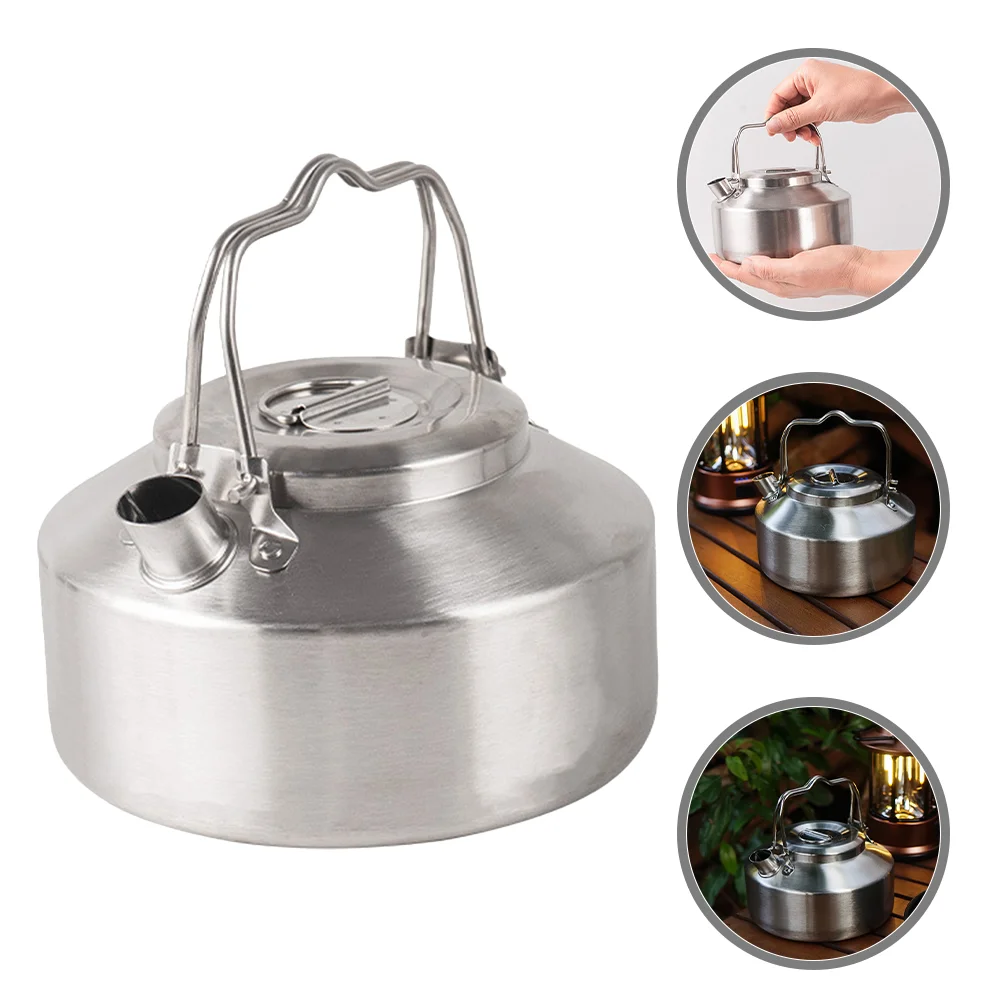 

Coffee Pot Camping Outdoor Tea Kettle Kitchen Stainless Steel Water Ultra Light Professional Stovetop Convenient