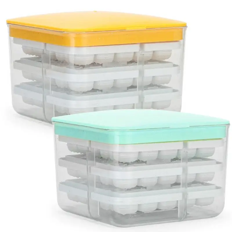 

75 Grids Big Ice Tray Mold Box Large Food Grade Silicone Ice Cube Square Tray Mold Bar Pub Wine Square Ice Blocks Maker Model