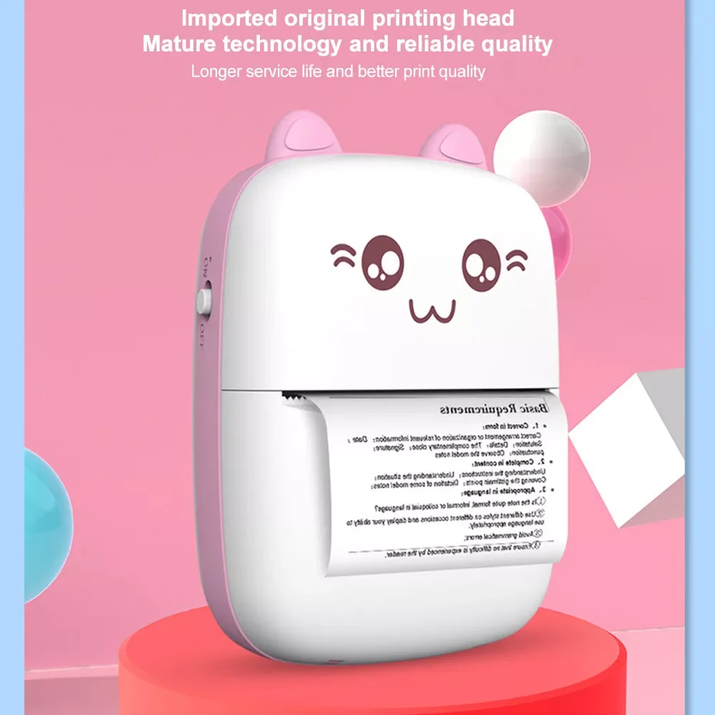 

Rolls Cute Mini Portable Thermal Printer Paper Students Receipt Pictures Office Wireless Bluetooth Photo Label Printing Paper