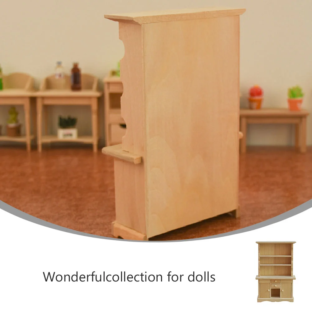 

1Pc 1/12 Mini Bookshelf Miniature Furniture Mini House Wooden Bookshelf