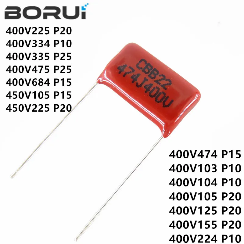 10 шт. 400V474J 0 47 мкФ 470NF 400V 474 CBB 225 2 105 335 3 334 330NF 220NF 1 5 104 100NF 10NF 103 |