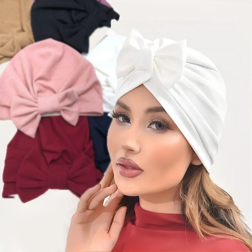 2024 новая Малайзийская летняя однотонная шляпа с бантом на Ближнем Востоке