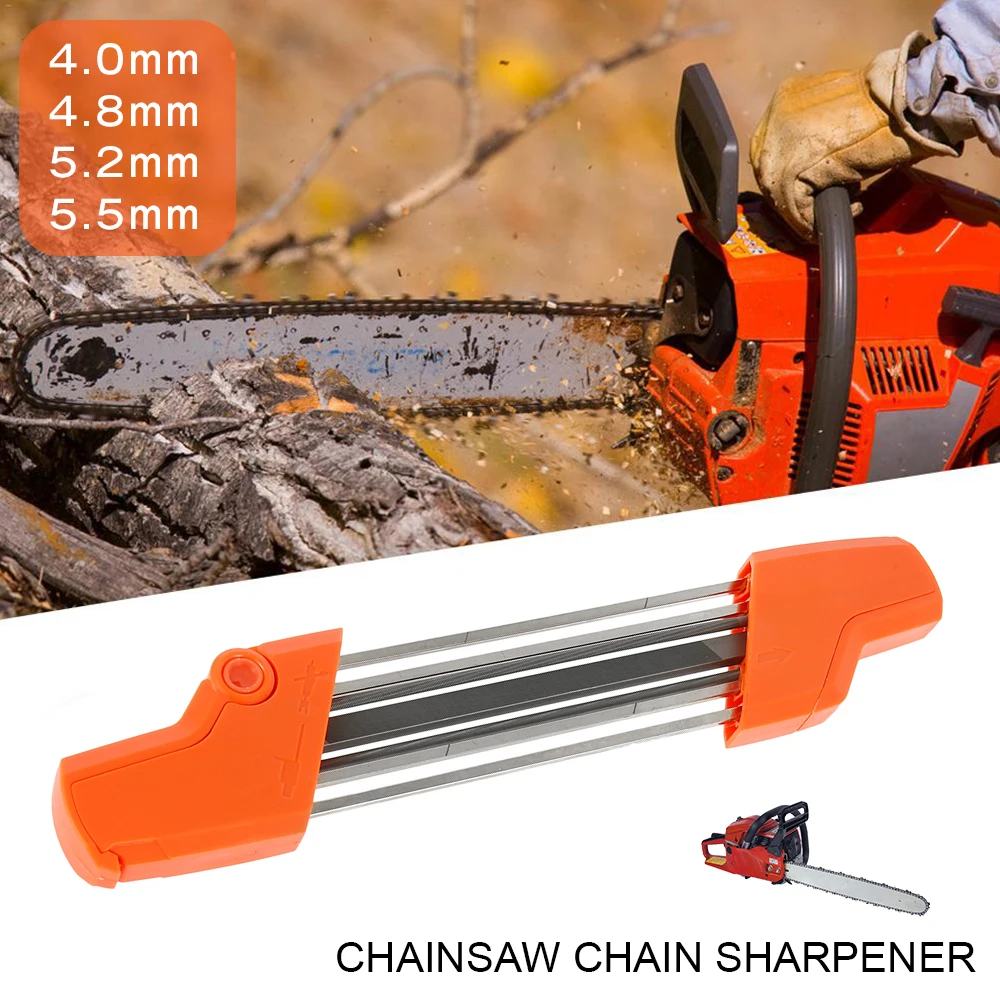 

2 In 1 Easy File Chainsaw Chain Sharpener 3/8 P 4.0mm Saw Teeth Set Fast Sharpening Files Chain Sharpener Chains Grinding Tool