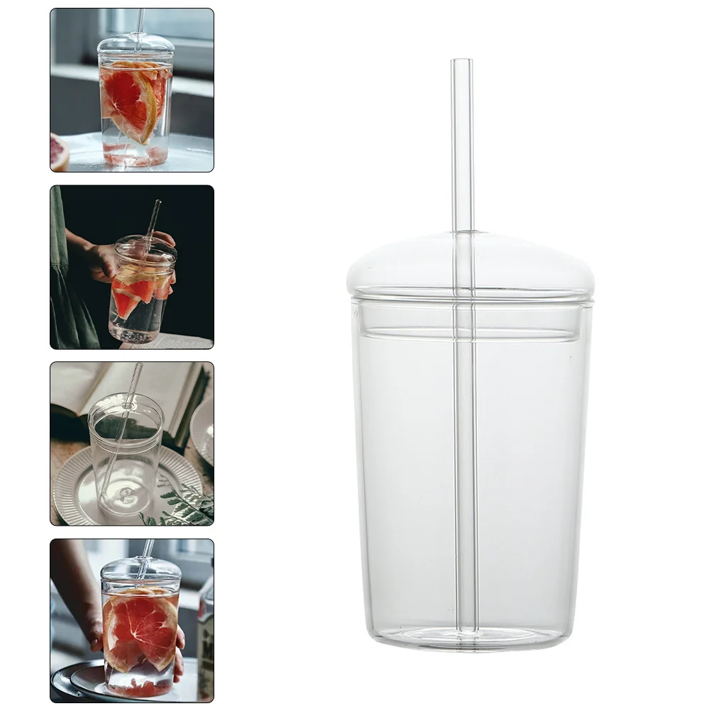 

Стеклянная чашка для воды, портативная соломенная чашка, кружка большой емкости, чашка для напитков и питья