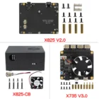 Raspberry Pi 2.5 inch SATA HDDSSD X825 V2.0 Board + X735 Board with Matching Metal Case for Raspberry Pi 4 Model B