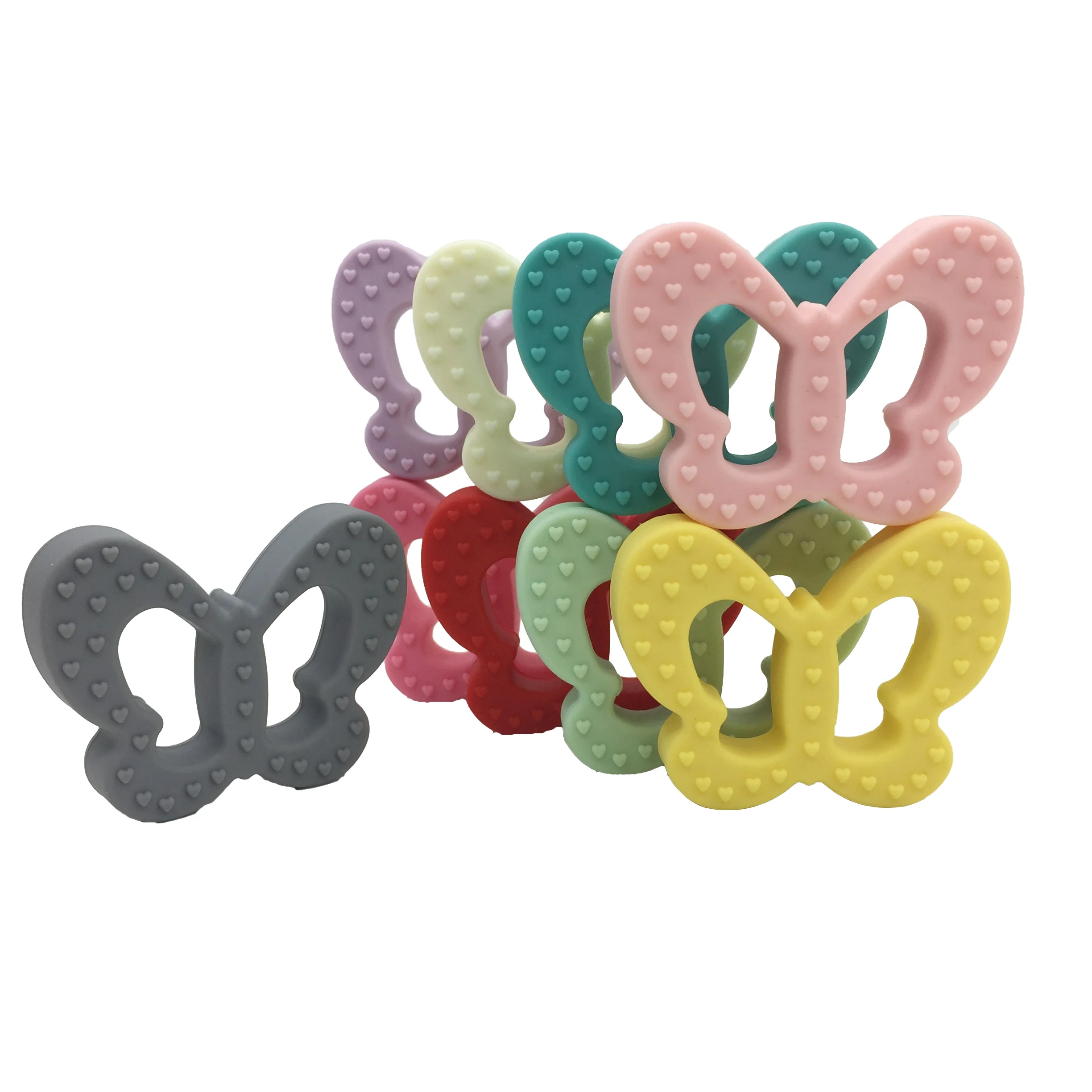 Грызунки силиконовые в виде животных мини-бабочка игрушка для прорезывающихся