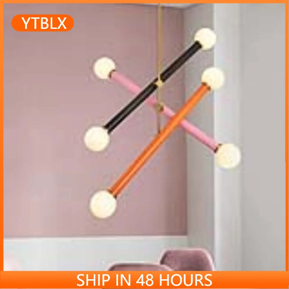 

Simple LED Chandelier For Dining Room Bar Coffee Shop Restaurant Hanging Light Nordic Modern Glass Pendant Lamp AC90V - 260V G4
