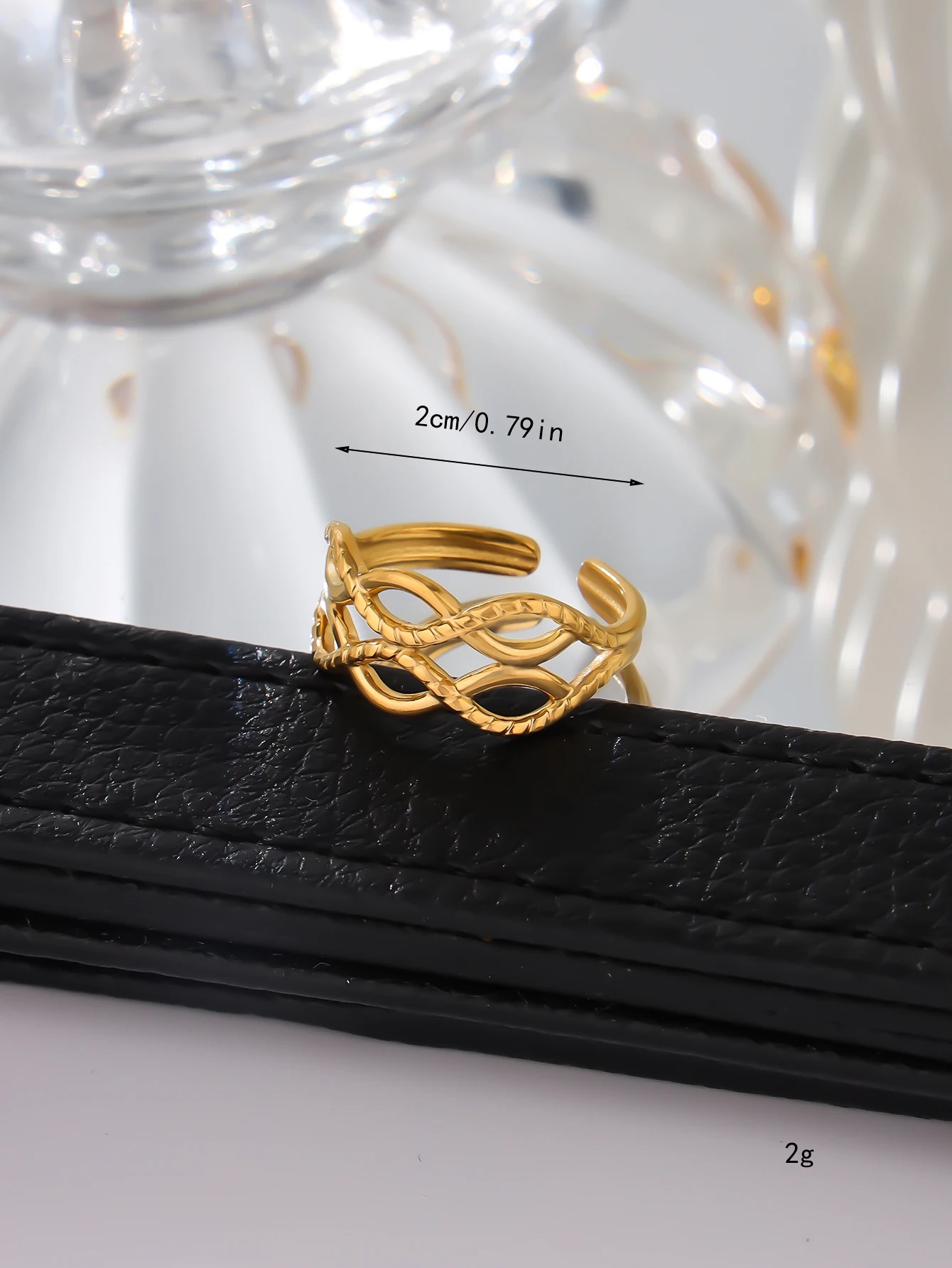 Korean Fashion Ring Women's 18k Gold Temperament Opening Original New Product Anillo