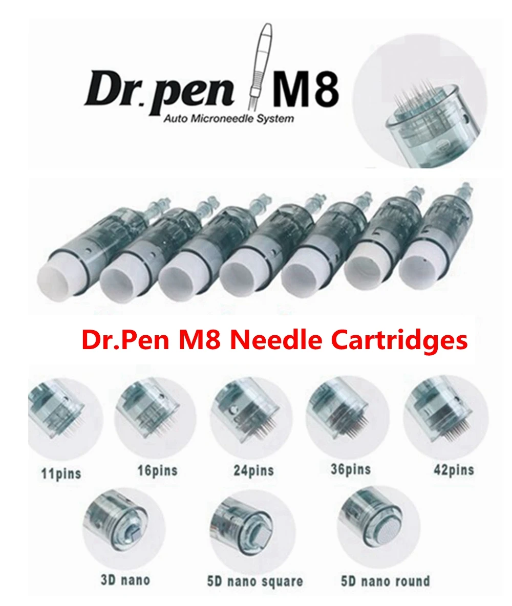 

Dr.Pen M8 Needle Cartridges Tattoo Needle 11Pin/16Pin/24Pin/36Pin/42Pin/5D Nano Round Microneedles