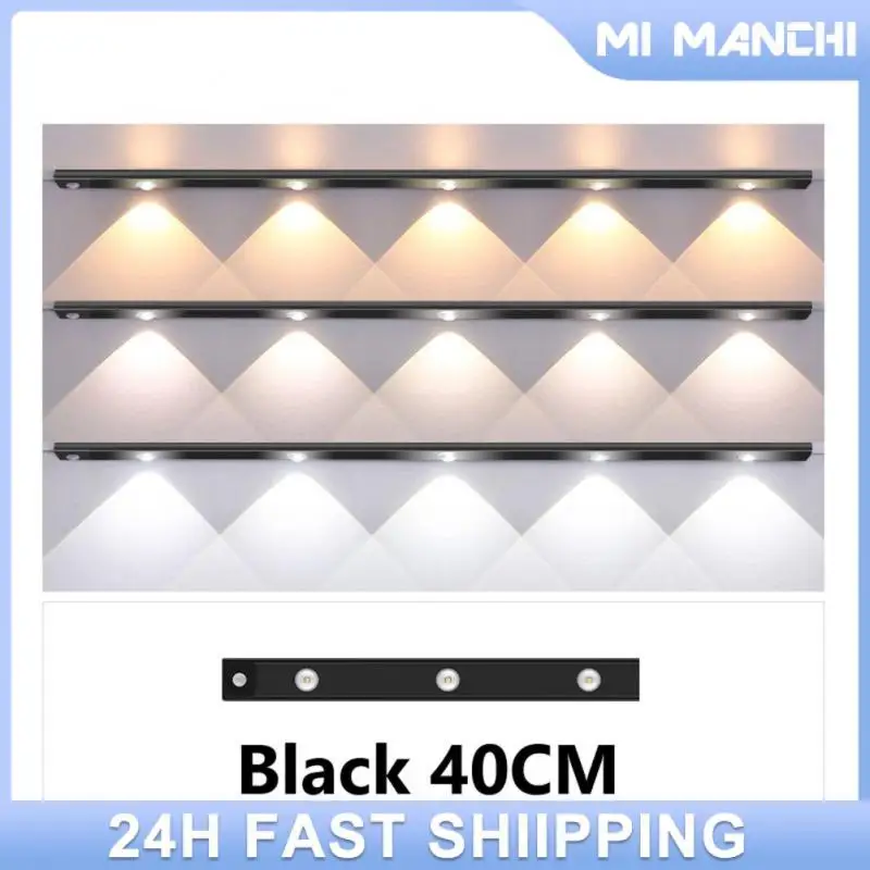 

Wardrobe Cabinet Light Rechargeable 20/30/40/60/80cm Usb Under Cabinet Lamps Room Decor Led Human Body Induction Lamp Wireless