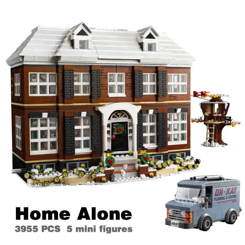 

2023 Home Alone Movie Series Model Building Blocks Brick Education Birthday Christmas Gifts Toys Compatible 21330