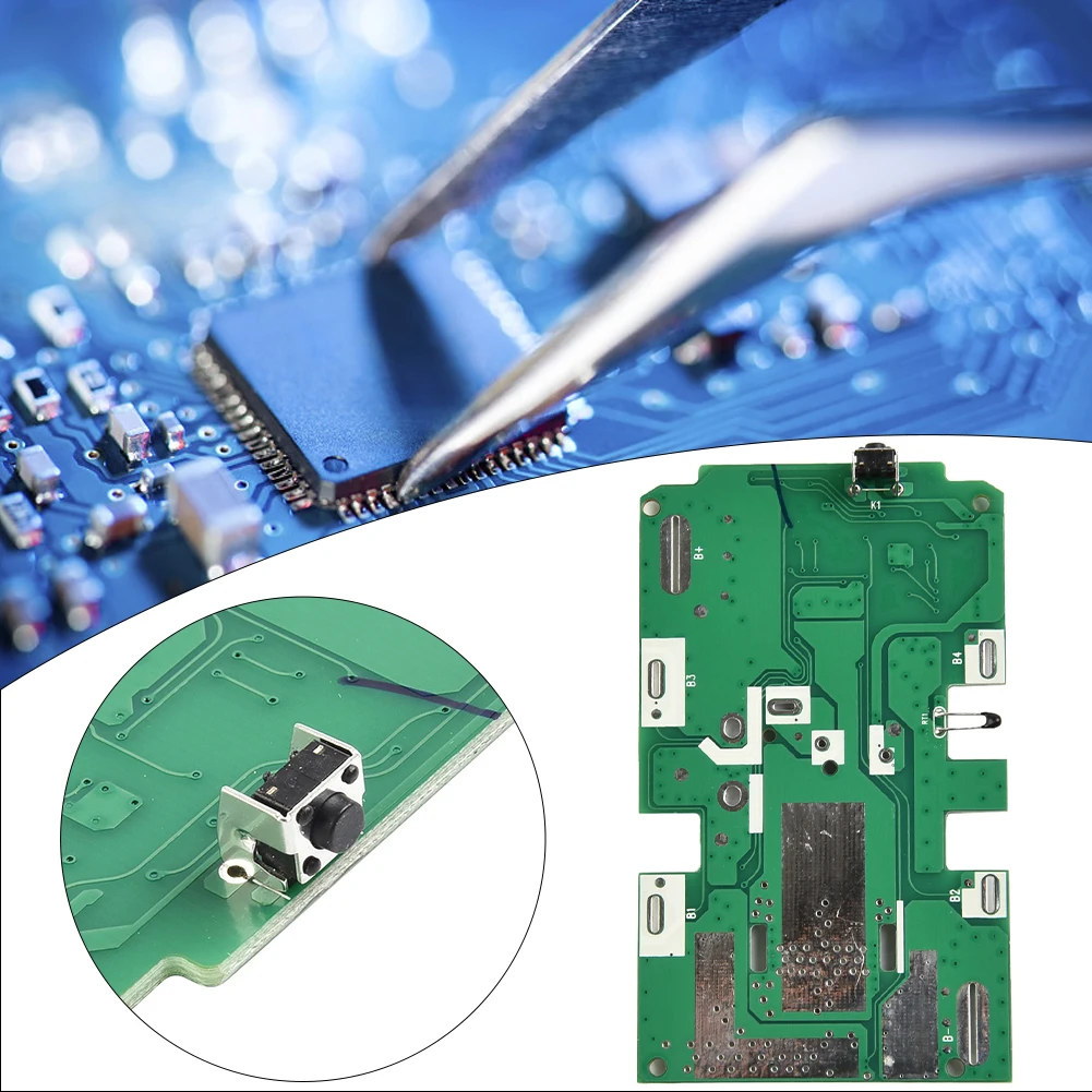 

Integrated Dual IC Detects Battery Voltage Circuit Board For P108 18V Lithium Ion Electric Wrench Angle Grinder Parts
