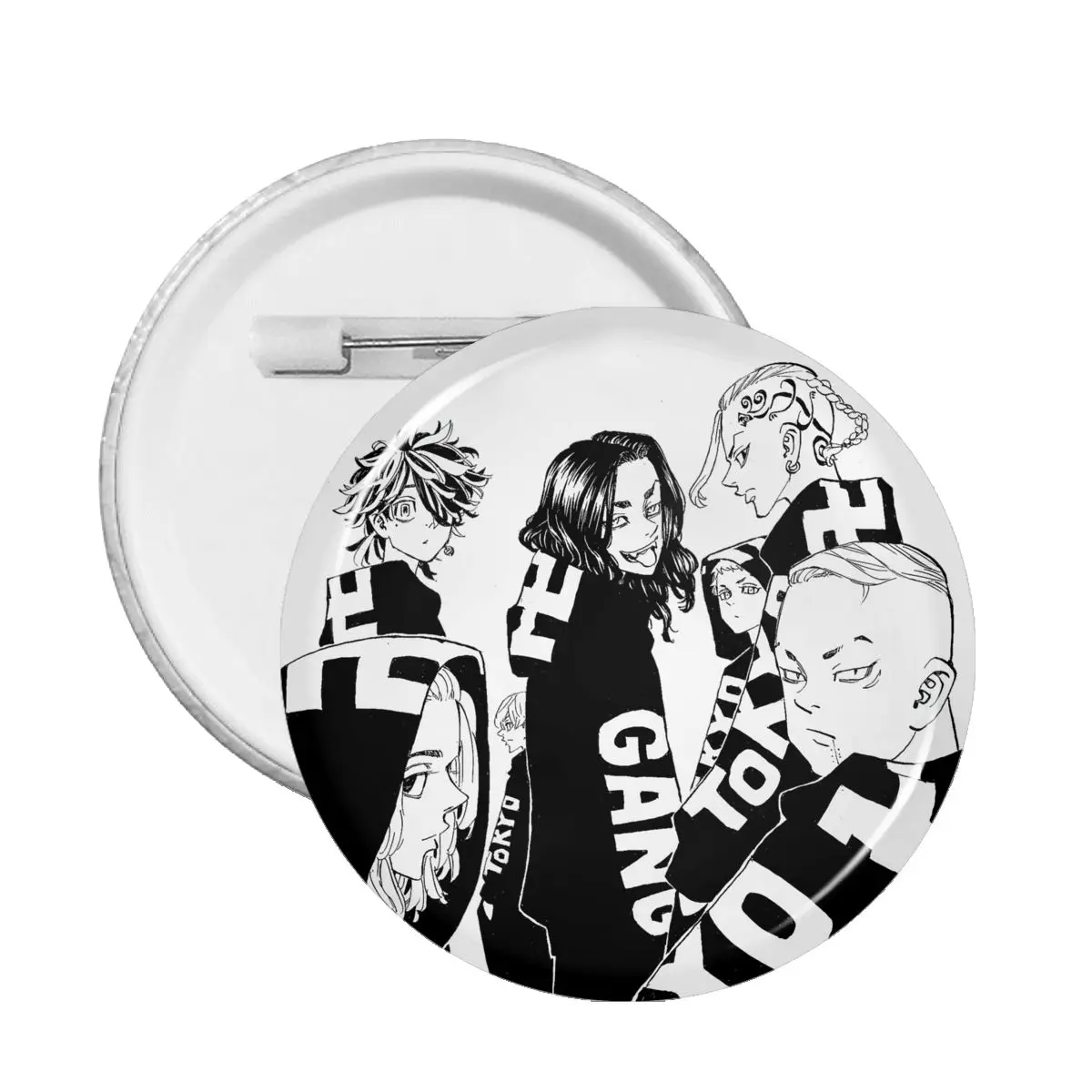 

Anime Tokyo Revengers Cartoon Badges Mikey Draken Baji Lapel Pins for Clothes Funny Brooch PVC Collar Badge