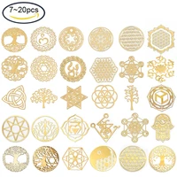 8 pcs tree of life stickers self adhesive golden stickers energy tower material for diy scrapbooks resin crafts tree o life