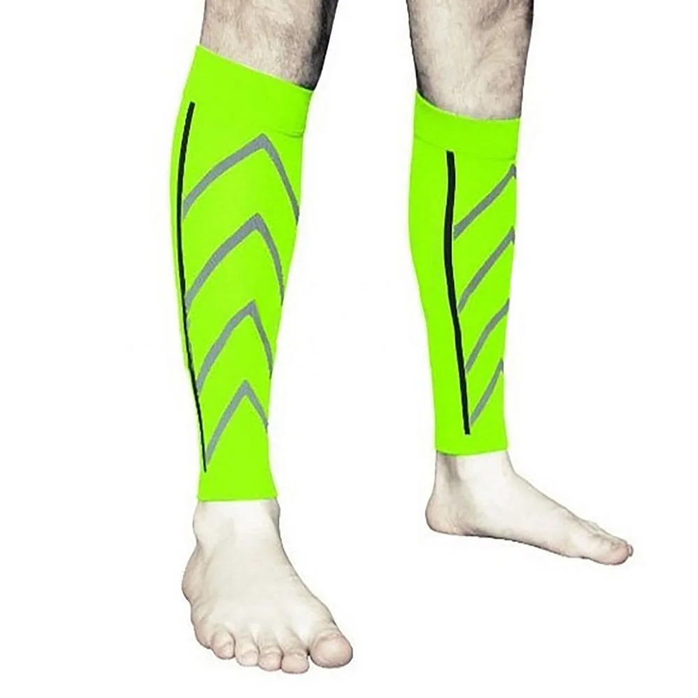 Compression Thin Calfskin Sports Socks Calf Support Assists Night Running Nylon Fluorescent Leggings Basketball Sleeves