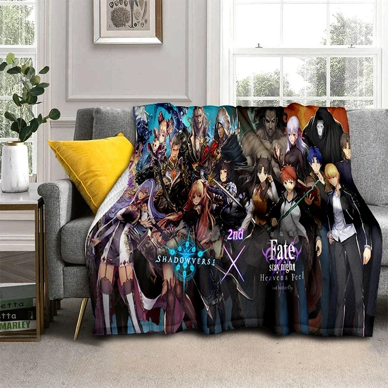 Мягкий плюшевый диван-кровать с принтом Fate/stay Night одеяла для пикника героями