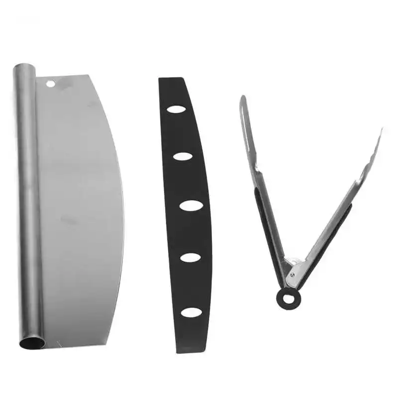 

Сковорода для пиццы, резак для пиццы из нержавеющей стали, высокая точность, эргономичный дизайн, качающийся резак для пиццы с щипцами для п...