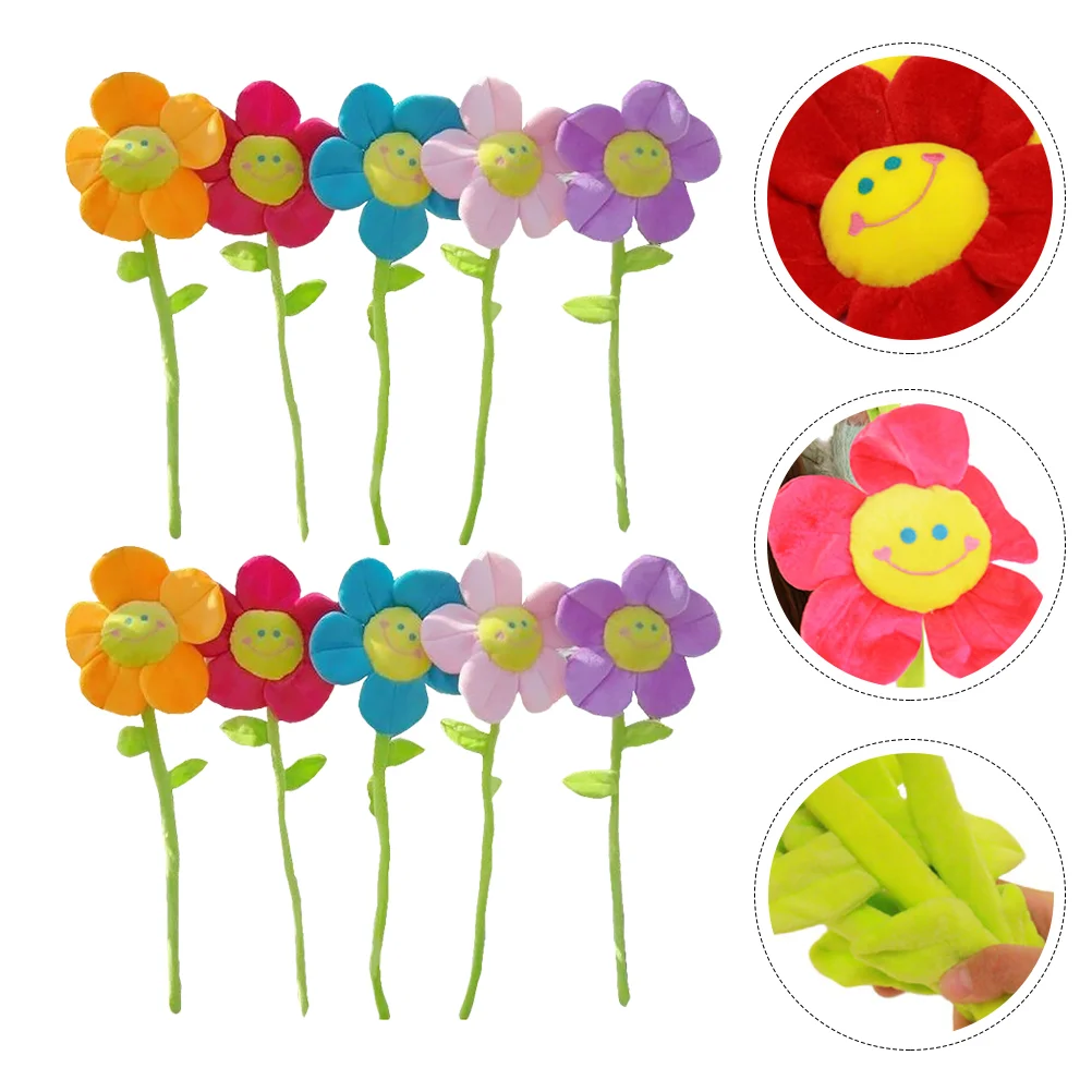 

Plush Flower Curtain Sunflowerbuckle Bendable Bouquet Stuffed Flowers Daisy Tiebacks Ties Kids Artificialtiestems Holdbacks Rose