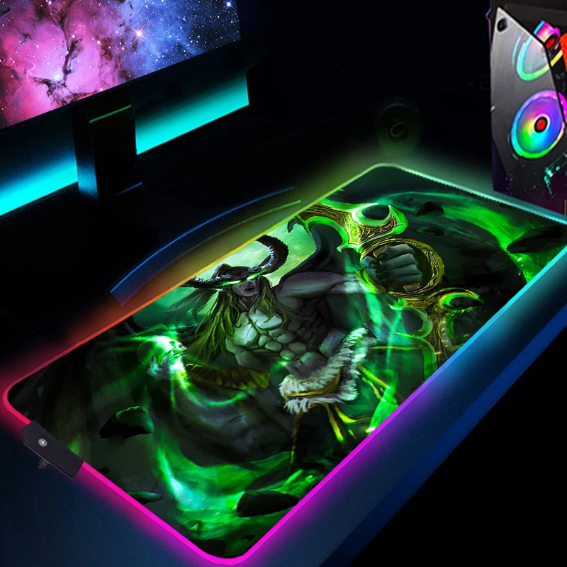 

Illidan LED Mousepad RGB Desk Mat Backlights Large Mouse Pad Gaming Computer Desks Gamer Keyboard Pc Accessories Mats Mause Pads