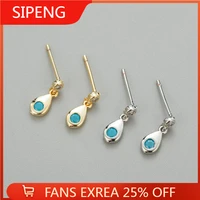 sipengjel korean fashion zircon gold color metal earrings for women retro drop pendant girl earrings 2022 trend jewelry gift