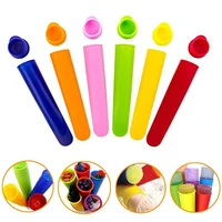 6pcs silicone popsicle mold diy three dimensional with lid popsicle mold household ice maker childrens ice cream mold