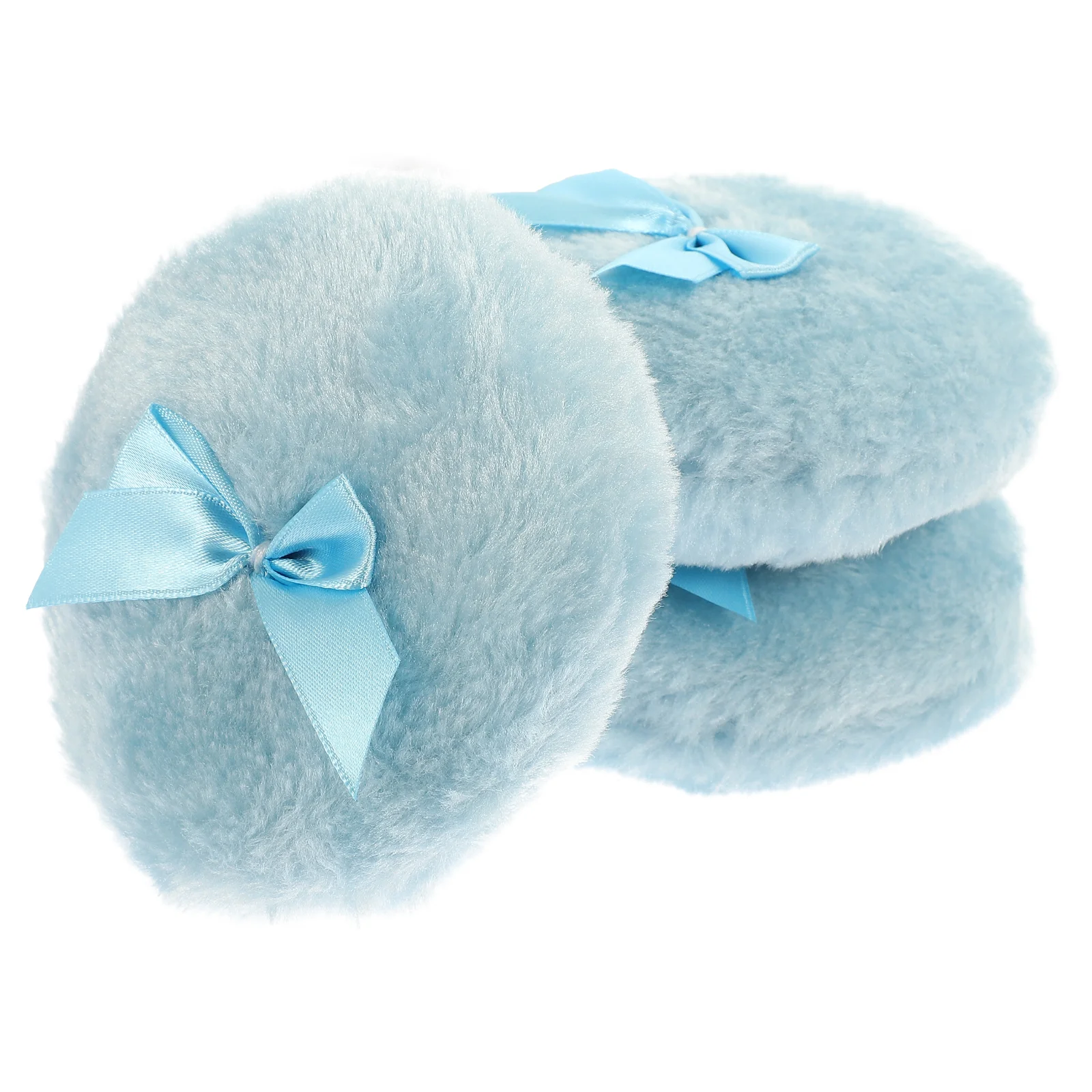 

Puff Body Baby Round Refreshing Plush Puffs Flocking Makeup Soft Fuzzy Dusting Scented Mineral Fluffy Loose Face Bath Knot Bow