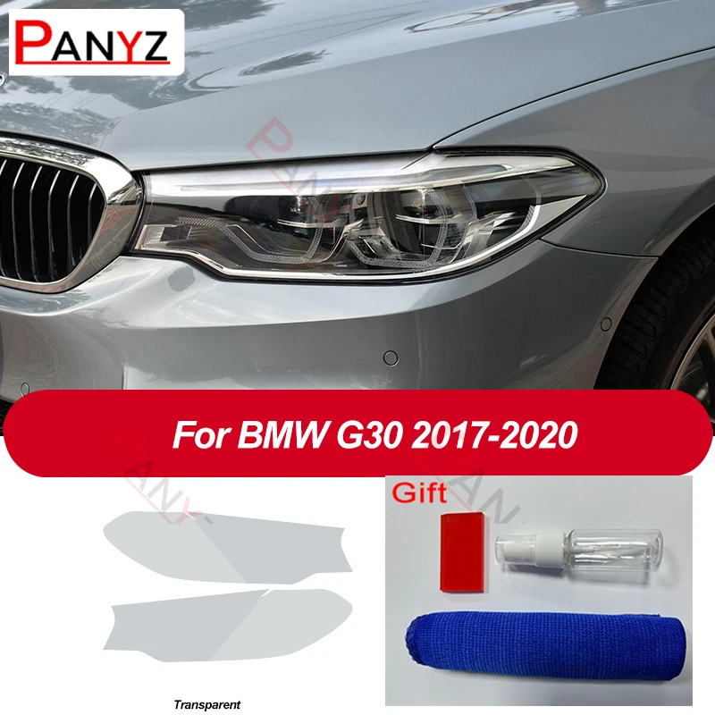 

2 шт. для BMW 5 серии GT F07 F10 F11 G30 G31 Защитная пленка для автомобильных фар налобный фонарь Прозрачная черная наклейка из ТПУ