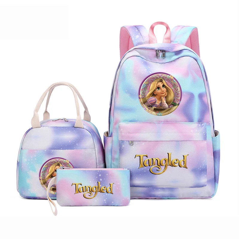 Mochila de princesa Rapunzel enredada de Disney para niñas, bolso de colores,...