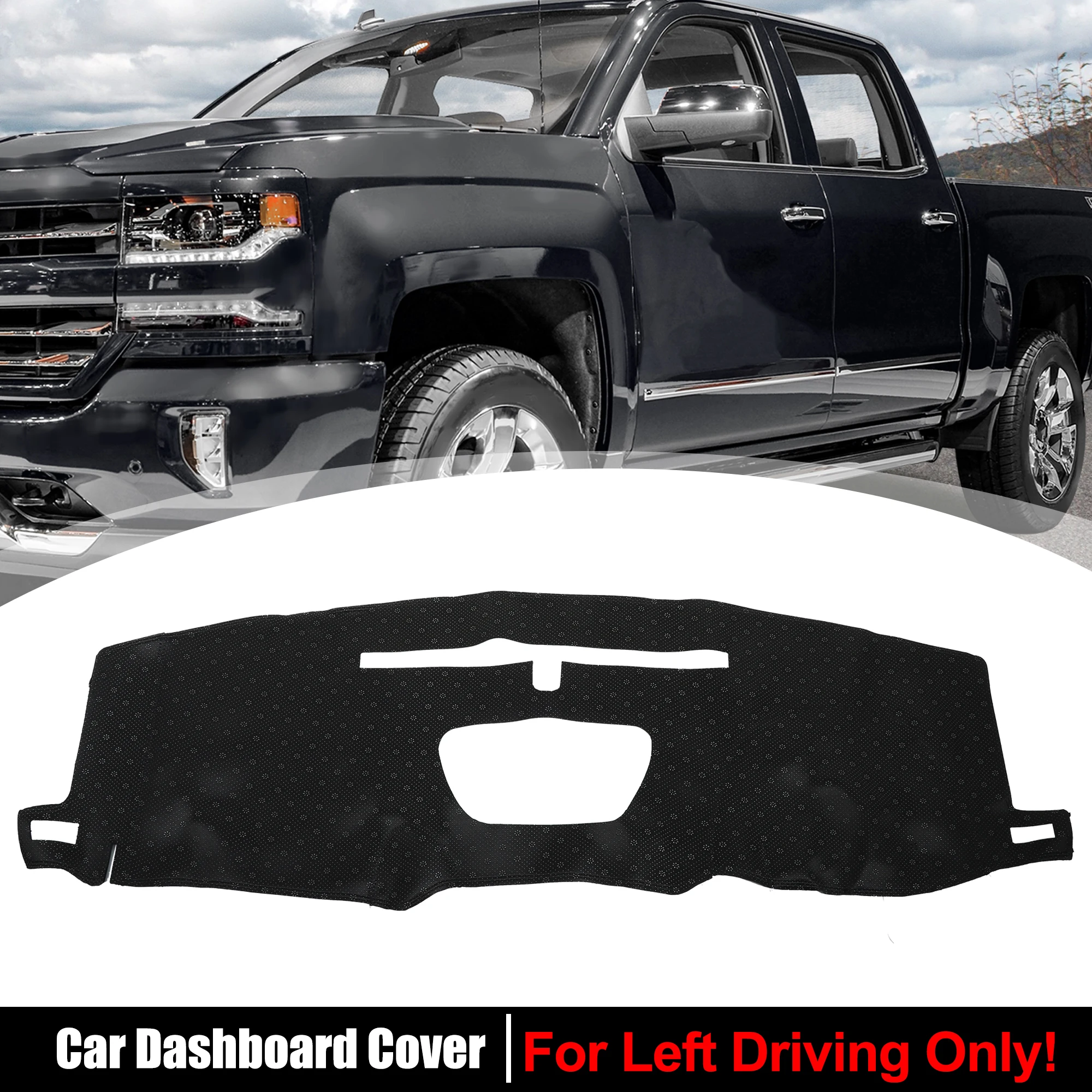 

Чехол uxcell для приборной панели Chevrolet Silverado 1500 2500 3500 2019-2021, коврик для приборной панели