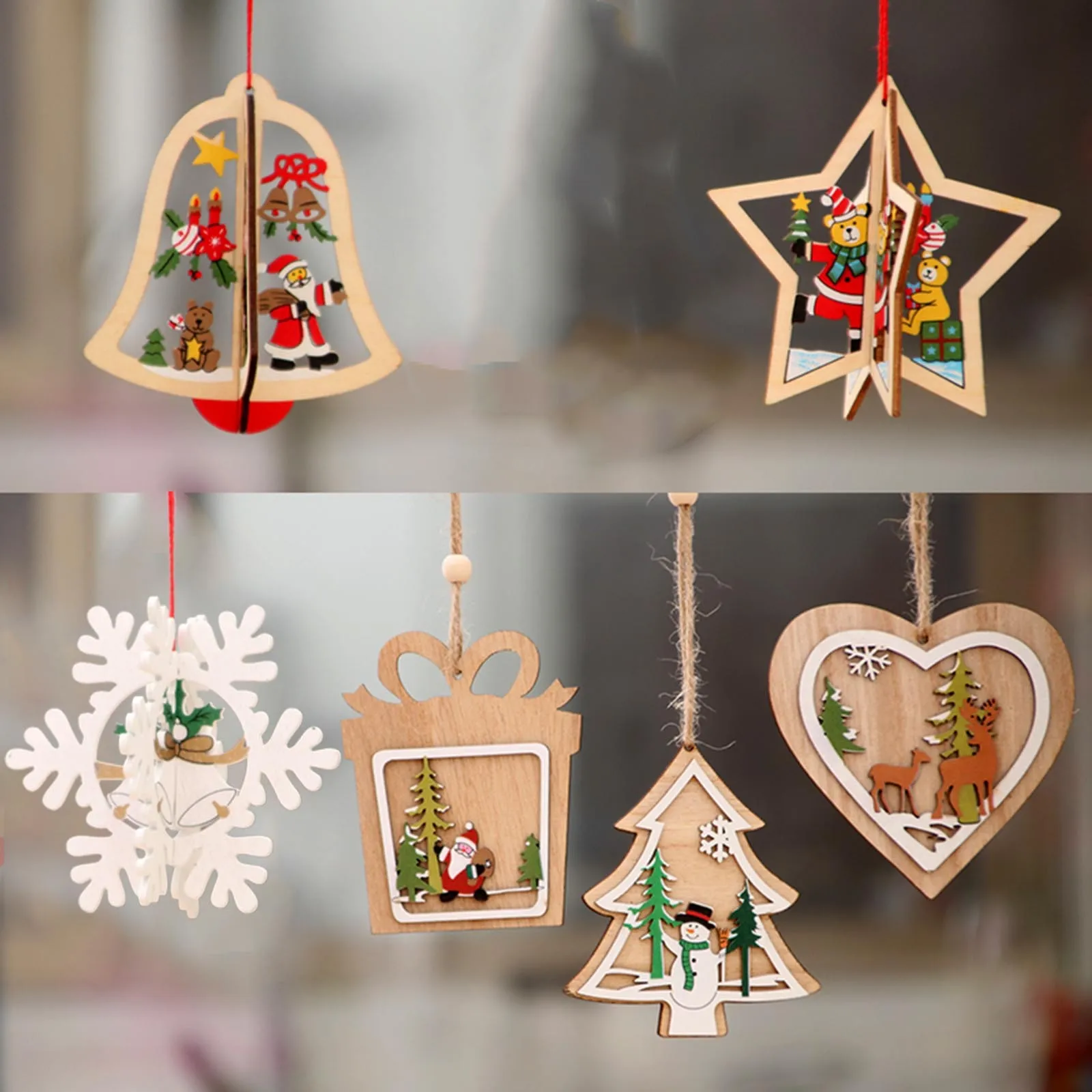 1 шт. деревянная подвеска в виде дерева