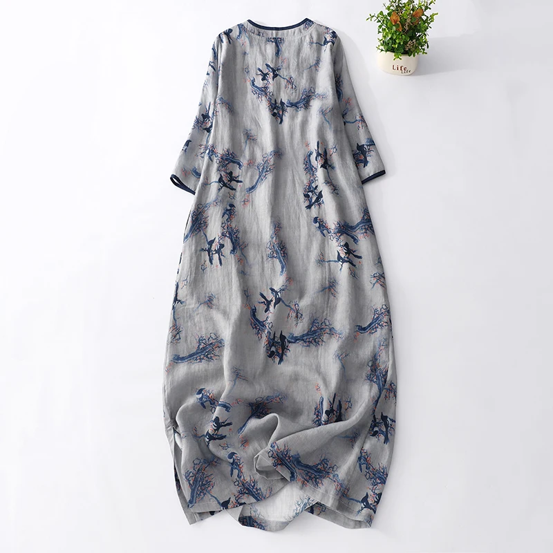 Женское хлопковое платье с цветочным принтом